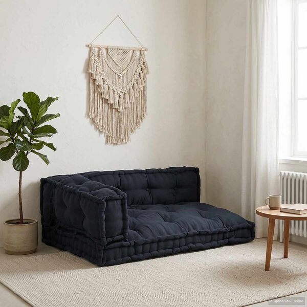 vidaXL Pallur s&oacute;fa p&uacute;&eth;i 3 pcs Kolagr&aacute;r 120 x 80 x 38 cm d&uacute;kur