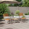 vidaXL Garðborðstofusett 3 pcs Brúnn Solid teak viður
