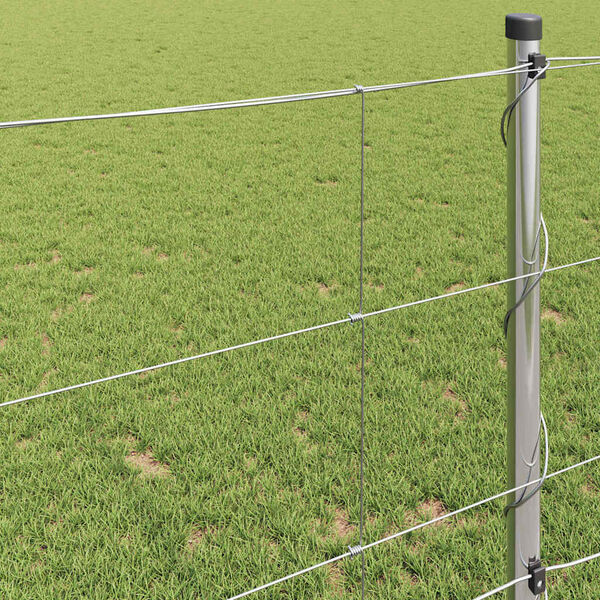 vidaXL Túnagirðing Silfur 25 x 1 m Sinkhúðað stál