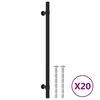 vidaXL Sk&aacute;pah&ouml;ldur 20 stk. Svart 224 mm Ry&eth;fr&iacute;tt St&aacute;l