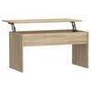 vidaXL S&oacute;fabor&eth; Sonoma Eikarlitur 102x50,5x52,5 cm Samsettur Vi&eth;ur