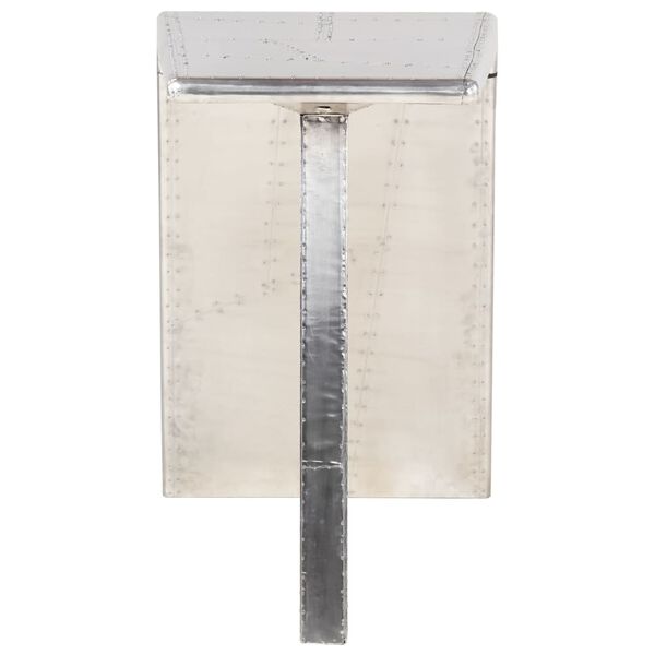 vidaXL Skrifbor&eth; &iacute; Flugv&eacute;last&iacute;l Silfurlita&eth; 112x50x76 cm M&aacute;lmur