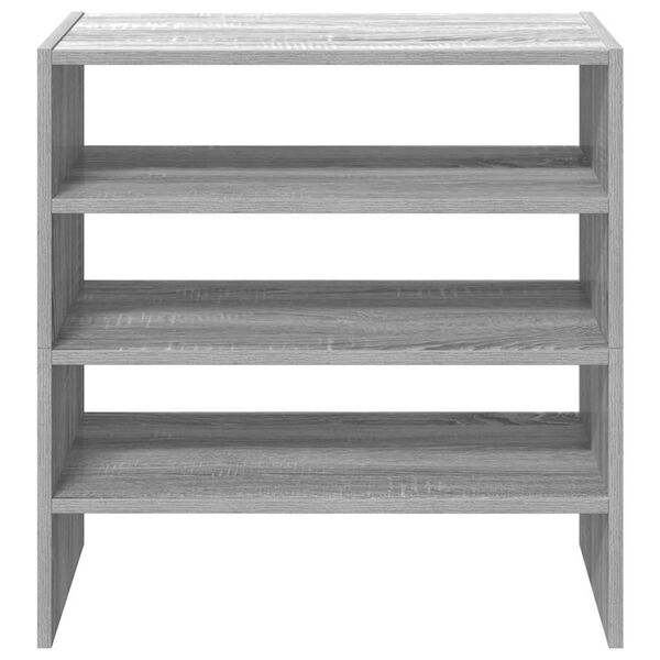 vidaXL sk&oacute;rekki 2 stk Staflanlegur gr&aacute;r Sonoma 60x30x30,5 cm