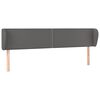 vidaXL H&ouml;f&eth;agafl me&eth; Eyrum Gr&aacute;tt 203x23x78/88 cm Gervile&eth;ur