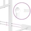 vidaXL Rúmgrind úr Málmi með Höfuðgafli & Fótagafli Hvít 150x200 cm