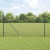 vidaXL Gir&eth;ingarp&oacute;stur Gr&aacute;r 25 x 1,4 m (12 x 12 mm net) St&aacute;l og PVC