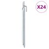vidaXL Tjaldh&aelig;lar 24 stk. V-laga 24 cm &Oslash;20 mm Galvanh&uacute;&eth;a&eth; St&aacute;l