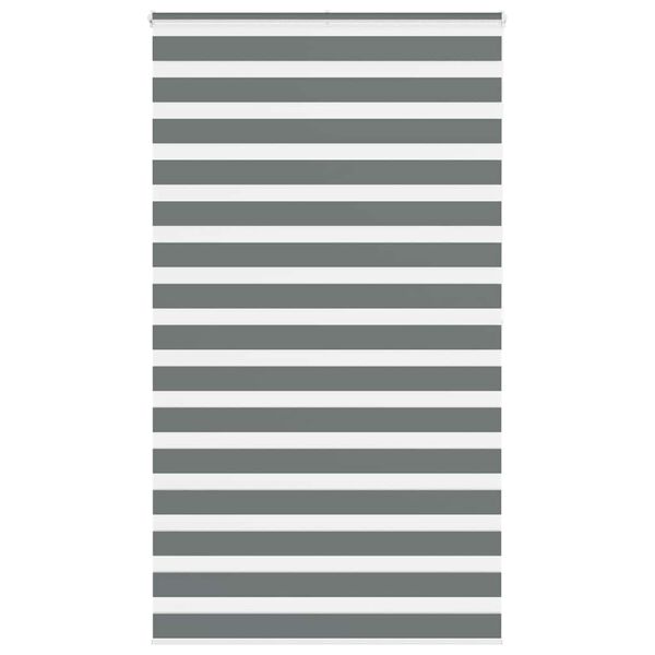 vidaXL Zebra Gard&iacute;na D&ouml;kkgr&aacute;tt 130x200cm Efni Breidd 125,9cm P&oacute;l&yacute;ester