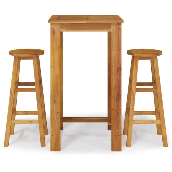 vidaXL 3 Parta Barsett &iacute; Gar&eth;inn Gegnheill Akas&iacute;uvi&eth;ur