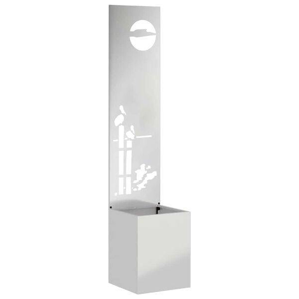 vidaXL Gar&eth;s b&uacute;na&eth; skj&aacute;r &Uacute;tskur&eth;ur Silfur 32 x 150 cm Sinkh&uacute;&eth;a&eth; st&aacute;l