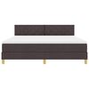vidaXL LED Box Spring R&uacute;m me&eth; d&yacute;nu D&ouml;kk br&uacute;nt 180 x 200 cm d&uacute;kur
