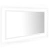 vidaXL LED Ba&eth;herbergisspegill Hv&iacute;tur 90x8,5x37 cm Samsettur Vi&eth;ur