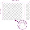 vidaXL Gir&eth;ingarp&oacute;stur Gr&aacute;r 25 x 0,8 m (40 x 40 mm net) St&aacute;l og PVC