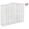vidaXL Bogadreginn Grj&oacute;tkassi 7 stk. 300x50x220/240 cm Sinkh&uacute;&eth;a&eth; J&aacute;rn