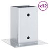 vidaXL Sta&eth;abotnar Ferkanta&eth;ir 12 stk 91x91 mm Galvaniseru&eth;u St&aacute;l