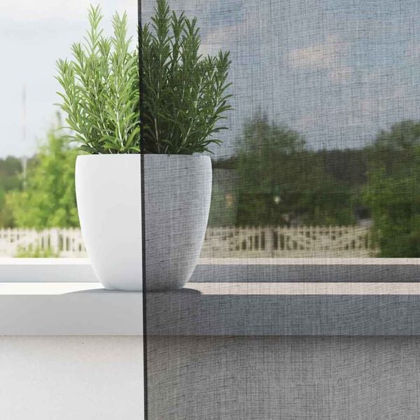 vidaXL Voile Gard&iacute;nur me&eth; stangavasum 2 stk Svart