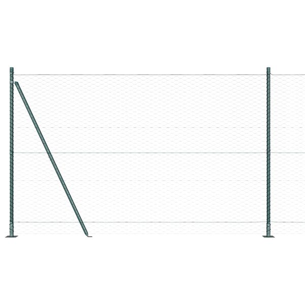 vidaXL Gir&eth;ingarp&oacute;stur Gr&aelig;nn 100 x 1,4 m (36 mm net) St&aacute;l og PVC