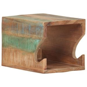 Veggfestur Hjólastandur 35x25x25 cm Gegnheill Endurunninn Viður