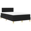 vidaXL LED Box Spring R&uacute;m me&eth; LED r&aelig;mum Svart 120 x 200 cm d&uacute;kur