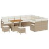 vidaXL Gar&eth;s&oacute;fa sett me&eth; p&uacute;&eth;i 12 pcs Drapplita&eth;ur p&oacute;l&yacute;rattan