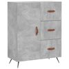 vidaXL Skenkur Steypugr&aacute;r 69,5x34x90 cm Samsettur Vi&eth;ur