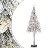 vidaXL J&oacute;latr&eacute; me&eth; 300 LED me&eth; standi Hv&iacute;tt 210 cm PE og St&aacute;l