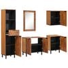vidaXL Ba&eth;herbergi Sett 5 pcs Acacia Br&uacute;nn Vinnusta&eth;ur Hart mang&oacute;tr&eacute;