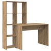vidaXL Skrifbor&eth; Artisan Eik 138,5 x 55 x 143 cm Samsettur vi&eth;ur
