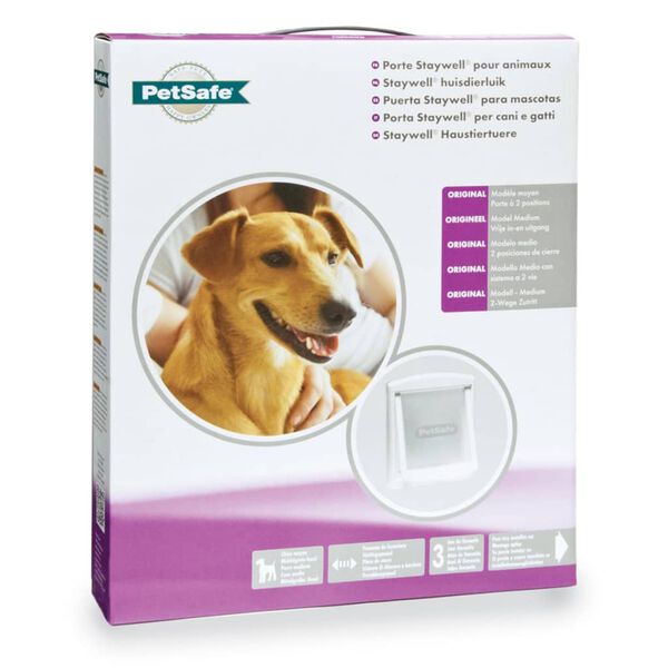 PetSafe Tvístefnulúga f/ Gæludýr 740 Medium 26,7x22,8cm Hvítur