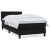 vidaXL Spring r&uacute;m me&eth; d&yacute;nu Svart 80x210 cm Flauel