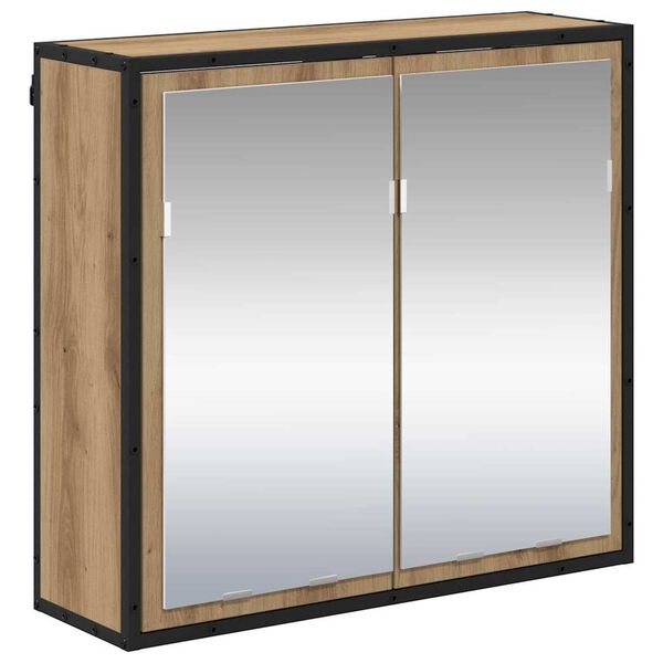 vidaXL Vegghylla me&eth; hillu Vegghengt Artisan Eik 65 x 20 x 60 cm