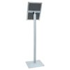 vidaXL Pedestal p&oacute;ststandur Silfur 32 x 27 x 119 cm PVC og steypt j&aacute;rn