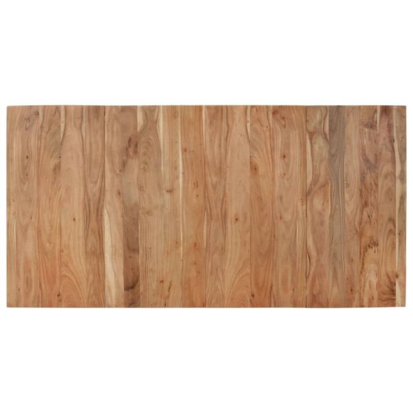 vidaXL Borðstofuborð Svart 180x90x77 cm Gegnheill Akasíuviður