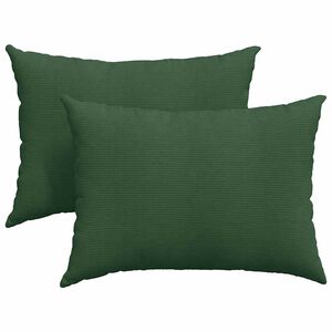 vidaXL S&oacute;fap&uacute;&eth;ar 2 pcs D&ouml;kkgr&aelig;n 70 x 50 cm Korduroy efni