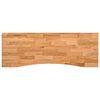 vidaXL skrifbor&eth;splata Lj&oacute;sbr&uacute;nt 140x60x2,5 cm Solid Wood Eik R&eacute;hyrnd