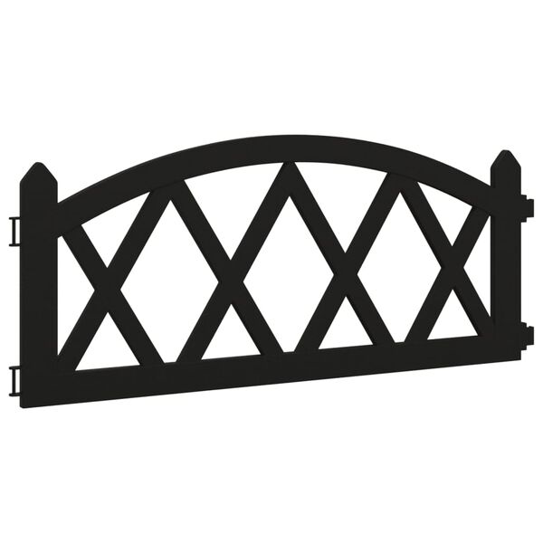 vidaXL Be&eth;kantar 17 stk. 10 m Svart PP