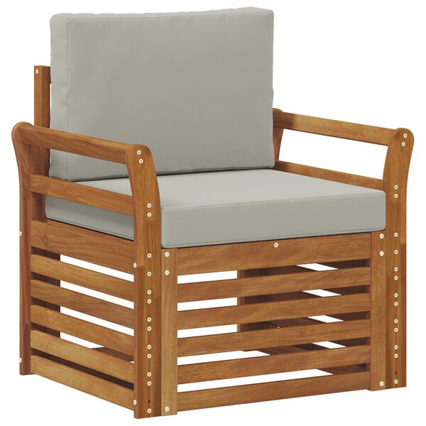 vidaXL &Uacute;ti s&oacute;fasett me&eth; p&uacute;&eth;i N&aacute;tt&uacute;rulegur 75,5 x 63 x 73 cm