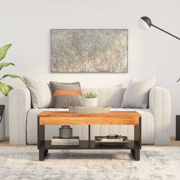 vidaXL S&oacute;fabor&eth; 90x50x40 cm Gegnheill Akas&iacute;uvi&eth;ur