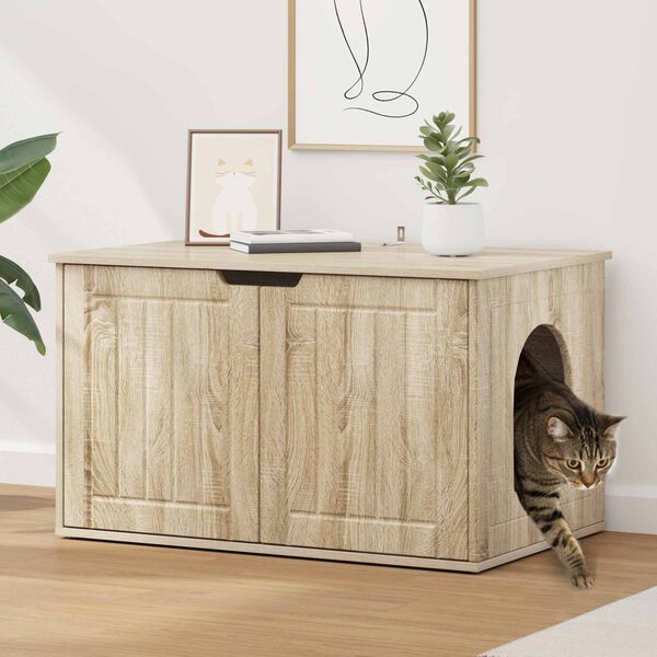 vidaXL Katta h&uacute;s Sonoma 85 x 55 x 50,5 cm Samsettur vi&eth;ur