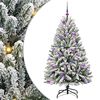 vidaXL Gervi j&oacute;latr&eacute; me&eth; 150 LED Gr&aelig;nn og hv&iacute;tur 150 cm PVC og m&aacute;lmur