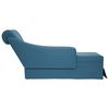 vidaXL Chaise Lounge með bolster og hægri armpúða Blue Velvet