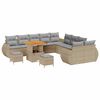 vidaXL Gar&eth;s&oacute;fa sett me&eth; p&uacute;&eth;i me&eth; geymslu 13 pcs drappa&eth;ur og lj&oacute;sgr&aacute;r