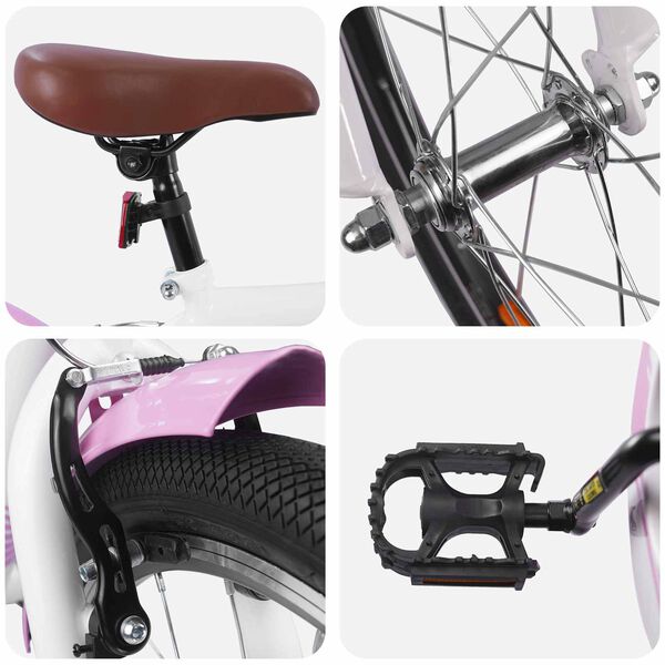 vidaXL Barnahj&oacute;l 20 Tommur fyrir 6-11 &aacute;ra L&eacute;tt bleikur