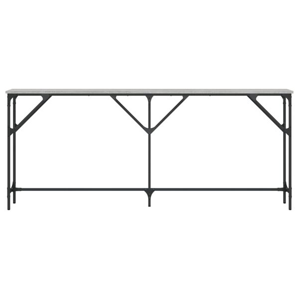 vidaXL Veggborð Grátt Sonoma 180x23x75 cm Samsettur Viður