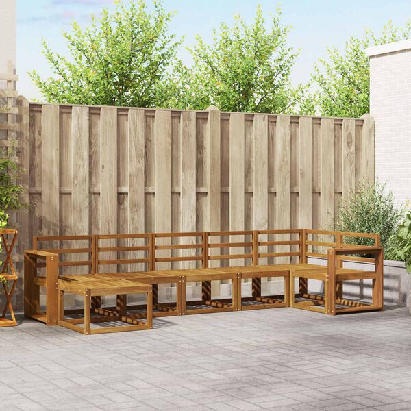 vidaXL &Uacute;ti s&oacute;fasett 7 pcs N&aacute;tt&uacute;rulegur Hrein akas&iacute;utr&eacute;