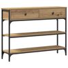 vidaXL Veggbor&eth; me&eth; hillu Artisan Eik 100 x 25 x 75 cm Samsettur vi&eth;ur