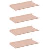 vidaXL Flj&oacute;tandi skrifbor&eth; 4 pcs Bleikur 40 x 18 x 2,5 cm St&aacute;l