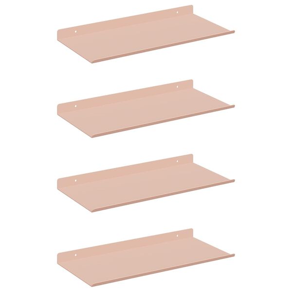 vidaXL Flj&oacute;tandi skrifbor&eth; 4 pcs Bleikur 40 x 18 x 2,5 cm St&aacute;l