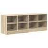 vidaXL R&uacute;mssk&aacute;pur 2 pcs Sonoma Eik 66 x 33 x 48 cm Samsettur vi&eth;ur