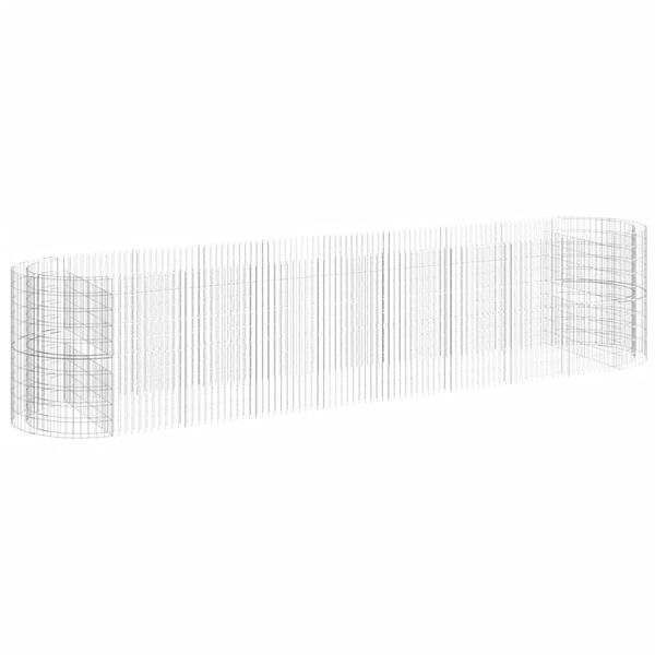 vidaXL Grj&oacute;tkassi Upph&aelig;kka&eth; Bl&oacute;maker Sinkh&uacute;&eth;a&eth; J&aacute;rn 500x100x100 cm